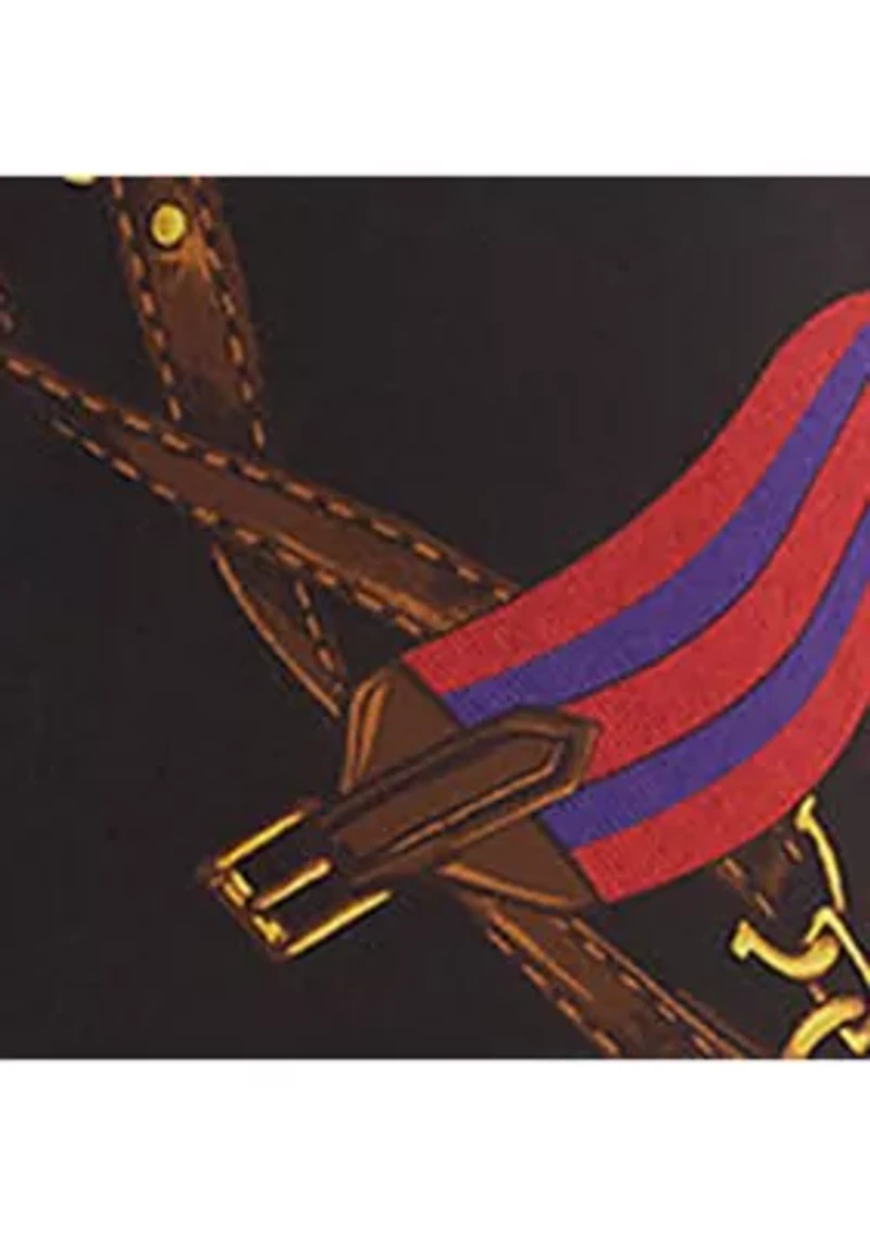 Classic Fit Belting-Print Satin Shirt