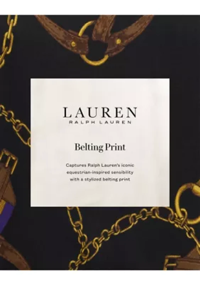 Classic Fit Belting-Print Satin Shirt