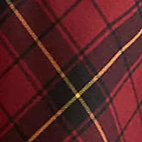 Women's Plaid Satin Sleeveless Cocktail Dress