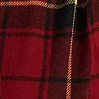 Women's Checked Plaid Georgette Tie-Neck Blouse