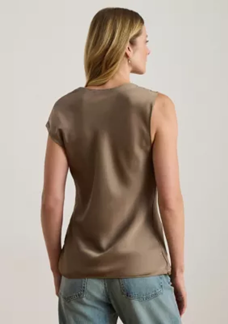 Women's Charmeuse Asymmetrical Blouse