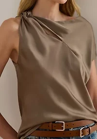 Women's Charmeuse Asymmetrical Blouse