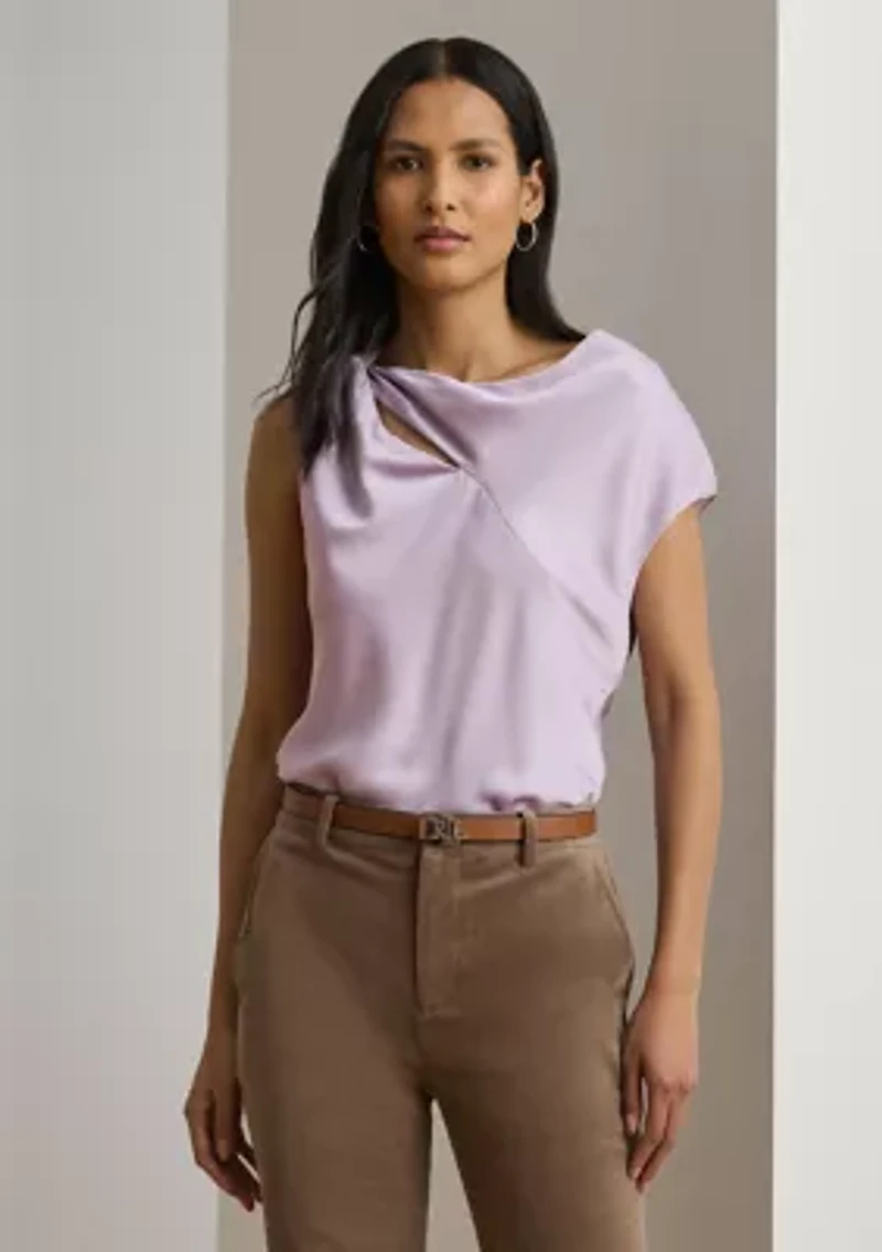 Women's Charmeuse Asymmetrical Blouse