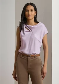 Women's Charmeuse Asymmetrical Blouse