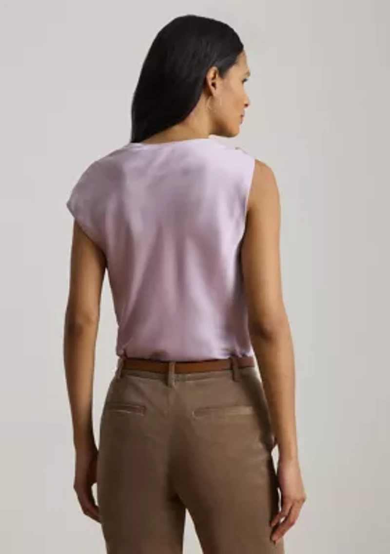 Women's Charmeuse Asymmetrical Blouse