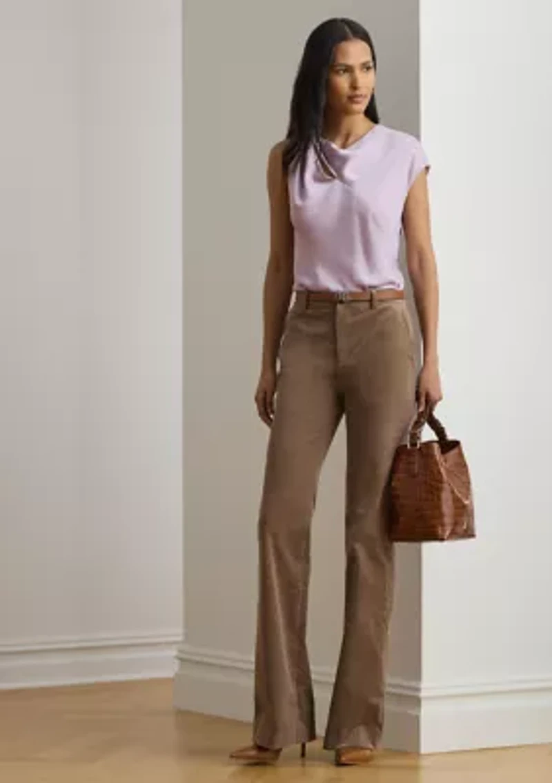 Women's Charmeuse Asymmetrical Blouse