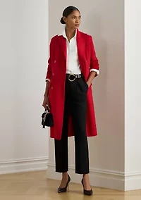Women's Double-Breasted Wool-Blend Coat