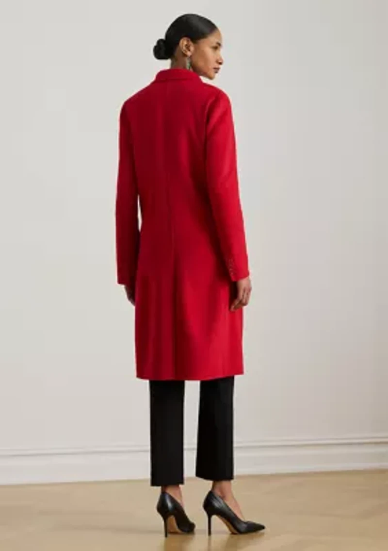 Women's Double-Breasted Wool-Blend Coat