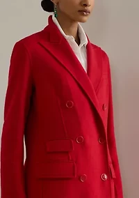 Women's Double-Breasted Wool-Blend Coat