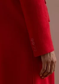 Women's Double-Breasted Wool-Blend Coat