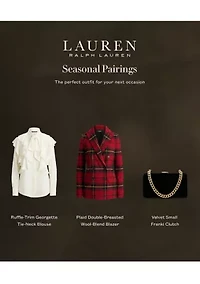 Plaid Double-Breasted Wool-Blend Blazer