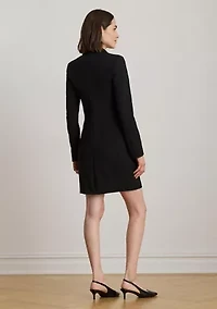 Women's Satin-Trim Double-Faced Crepe Dress