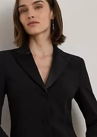 Women's Satin-Trim Double-Faced Crepe Dress