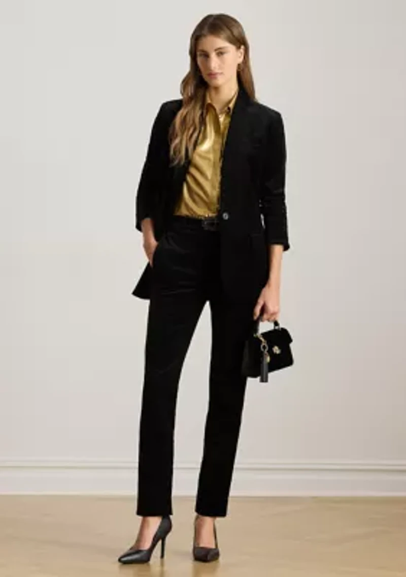 Women's Stretch Velvet Blazer