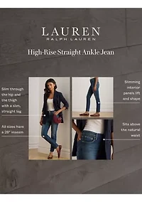 High-Rise Straight Ankle Jeans