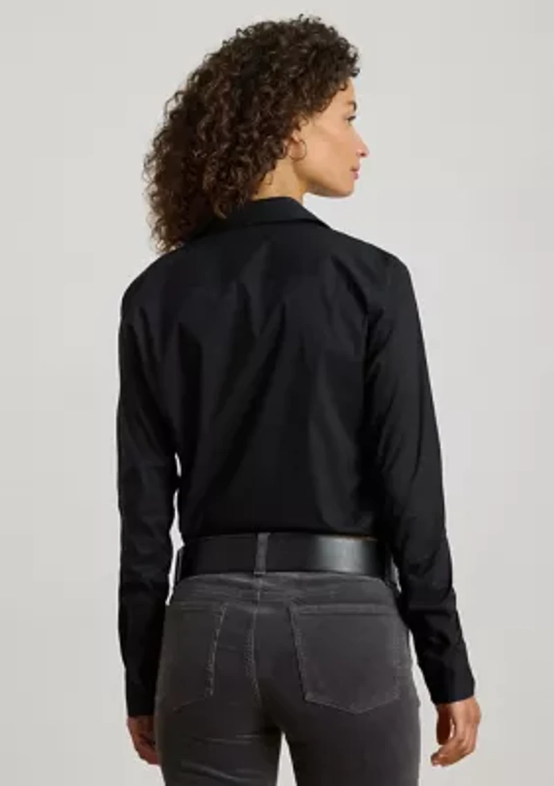 Women's Classic Fit Logo Cotton-Blend Shirt