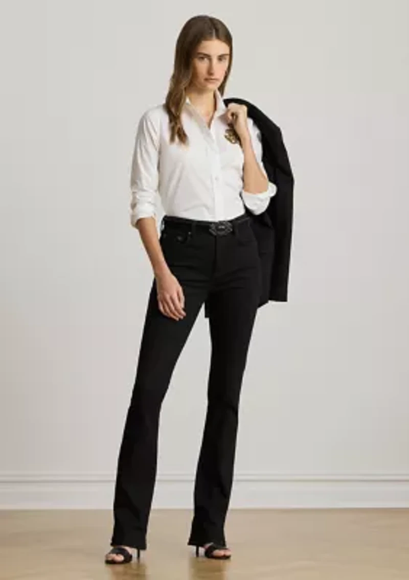 Women's Classic Fit Logo Cotton-Blend Shirt