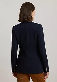 Women's Buckle-Trim Herringbone Jacquard Blazer