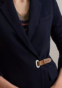 Women's Buckle-Trim Herringbone Jacquard Blazer