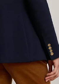 Women's Buckle-Trim Herringbone Jacquard Blazer