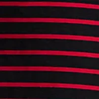 Women's Striped Stretch Cotton Midi Dress