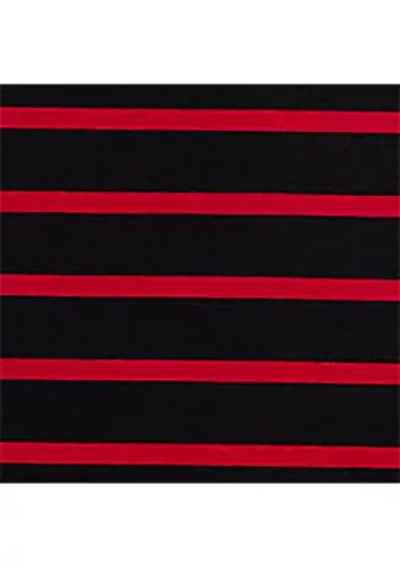 Women's Striped Stretch Cotton Midi Dress