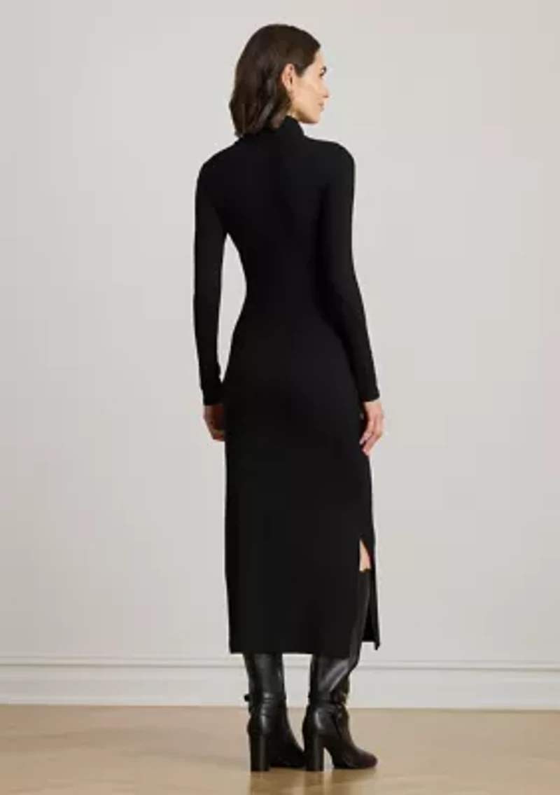 Women's Tie-Front Turtleneck Dress