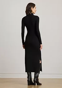 Women's Tie-Front Turtleneck Dress