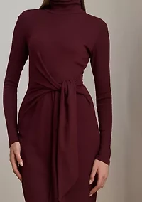 Women's Tie-Front Turtleneck Dress