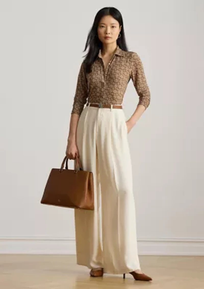 Women's Slim Fit Geo-Print Jersey Shirt