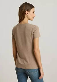 Women's Beaded-Crest Cotton Jersey Tee