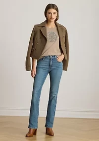 Women's Beaded-Crest Cotton Jersey Tee