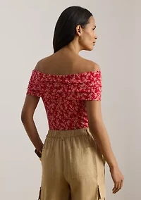 Women's Floral Print Off-The-Shoulder Top