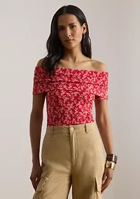 Women's Floral Print Off-The-Shoulder Top