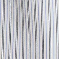 Striped Pleated Broadcloth Shirtdress