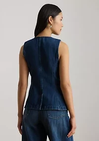 Women's Denim Sleeveless Shirt