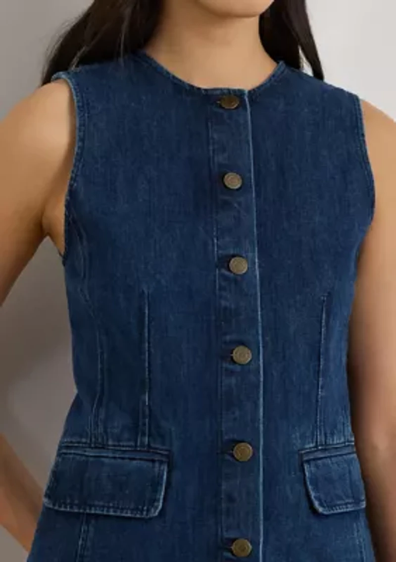 Women's Denim Sleeveless Shirt