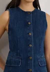 Women's Denim Sleeveless Shirt