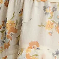 Women's Floral Ruffle-Trim Tiered Dress