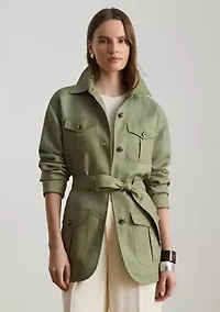 Women's Linen-Blend Twill Field Jacket