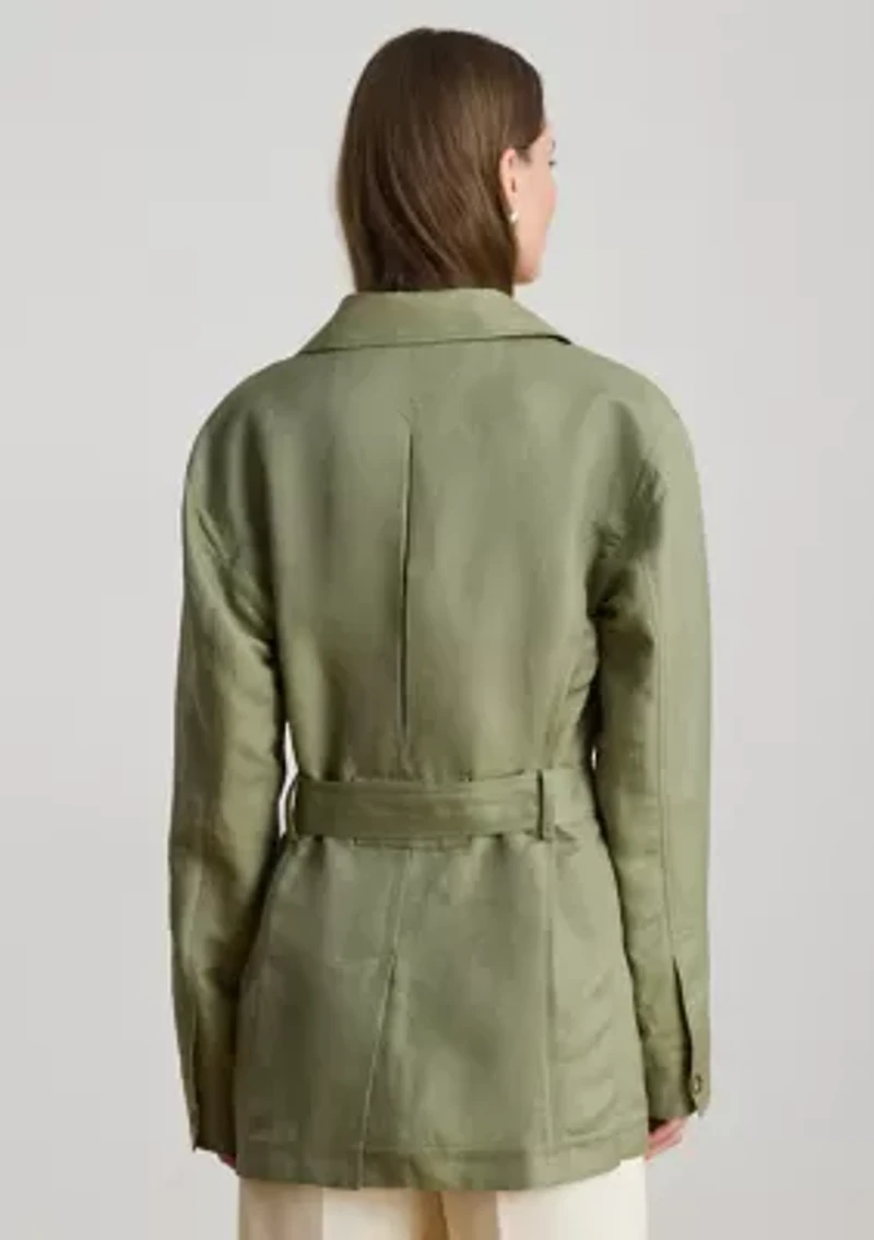 Women's Linen-Blend Twill Field Jacket
