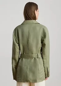 Women's Linen-Blend Twill Field Jacket