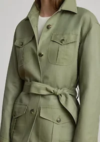 Women's Linen-Blend Twill Field Jacket