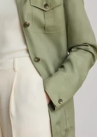 Women's Linen-Blend Twill Field Jacket