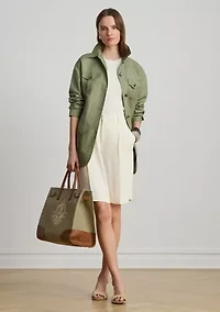 Women's Linen-Blend Twill Field Jacket