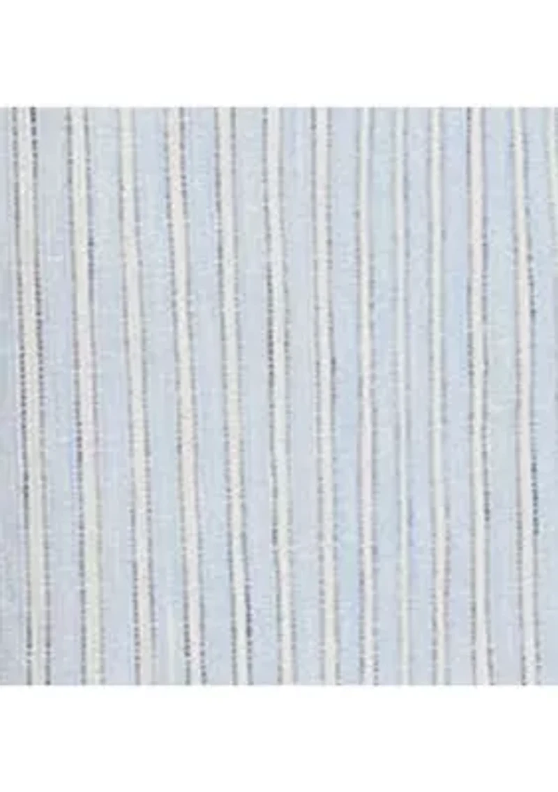 Pinstripe Linen Wide-Leg Cargo Pants