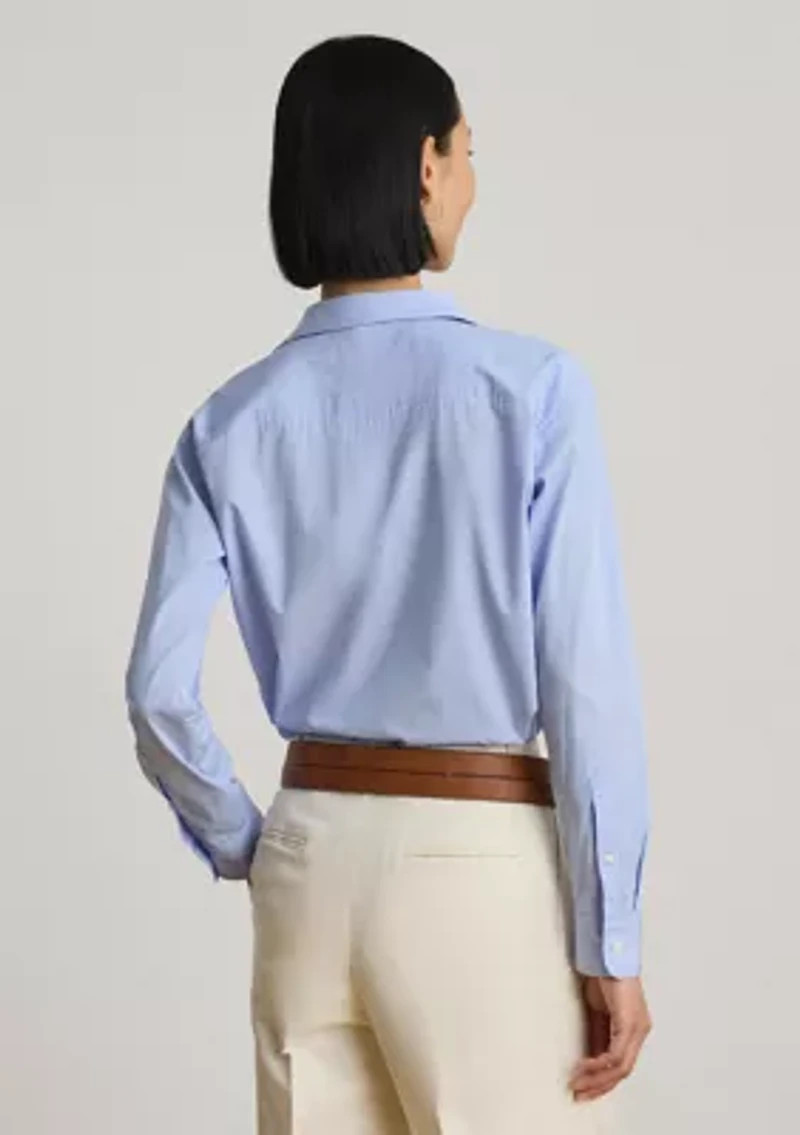 Women's Striped Cotton Broadcloth Shirt