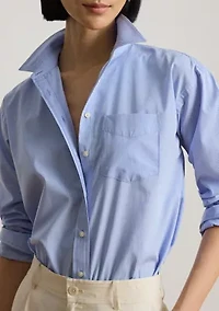 Women's Striped Cotton Broadcloth Shirt