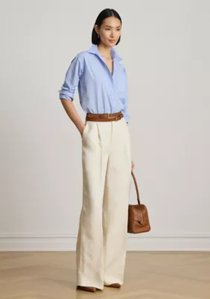 Women's Striped Cotton Broadcloth Shirt
