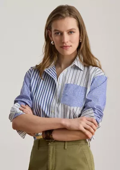 Relaxed Fit Striped Broadcloth Shirt